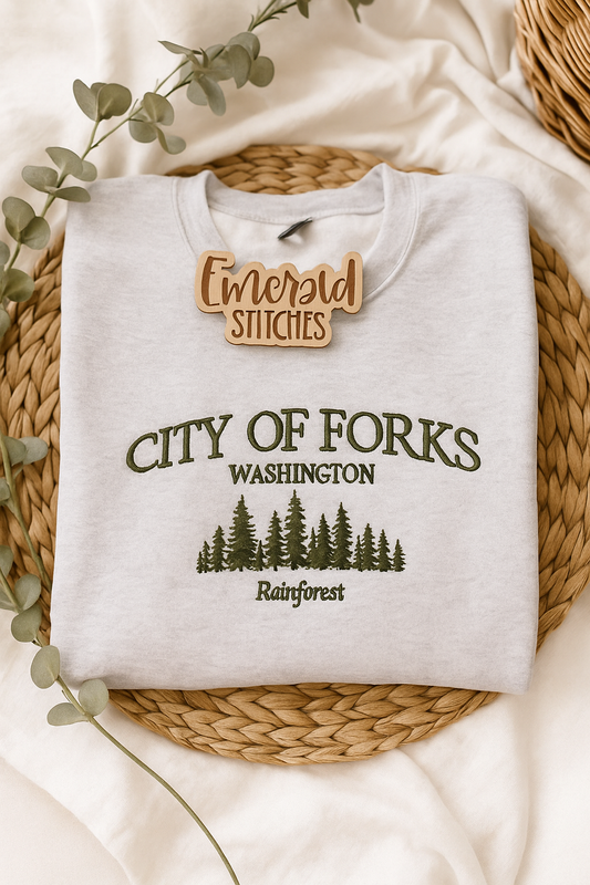 City of Forks twilight inspired sweatshirt