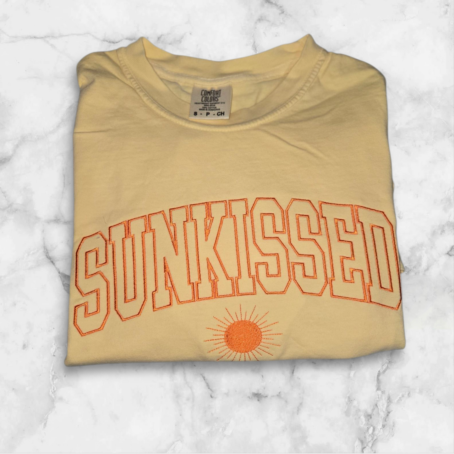 Sun - kissed, Comfort colors, embroidered Tees