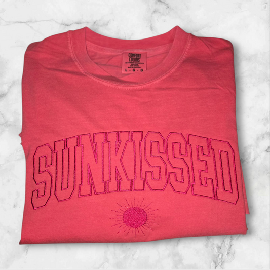 Sun - kissed, Comfort colors, embroidered Tees