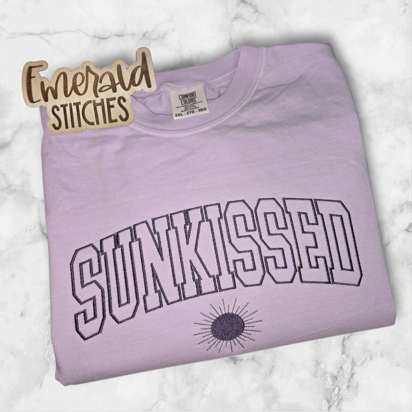 Sun - kissed, Comfort colors, embroidered Tees