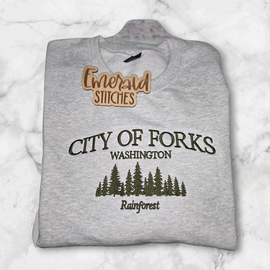 City of Forks twilight inspired sweatshirt