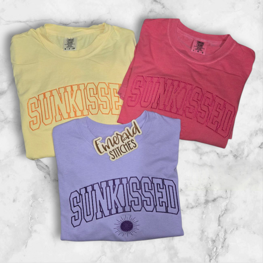 Sun - kissed, Comfort colors, embroidered Tees