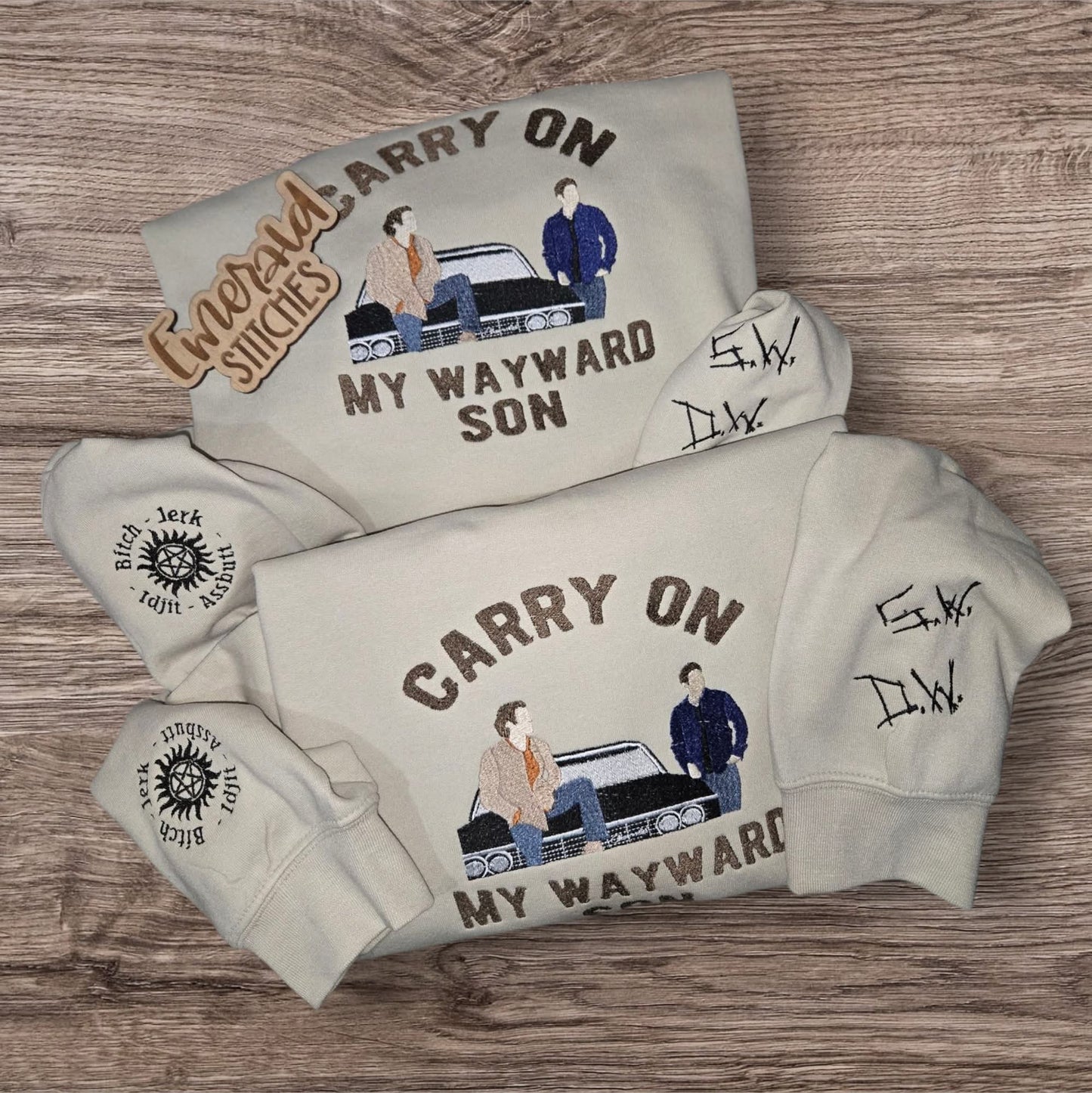 Custom made Supernatural  sweatshirt, Carry on my Wayward Son