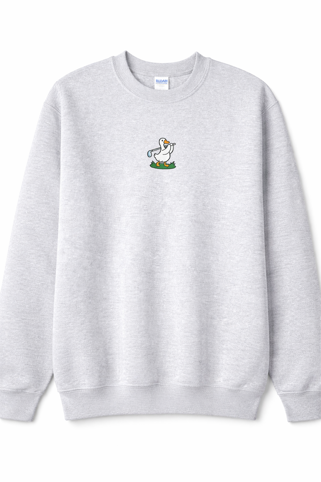 Golfing goose embroidered crewneck