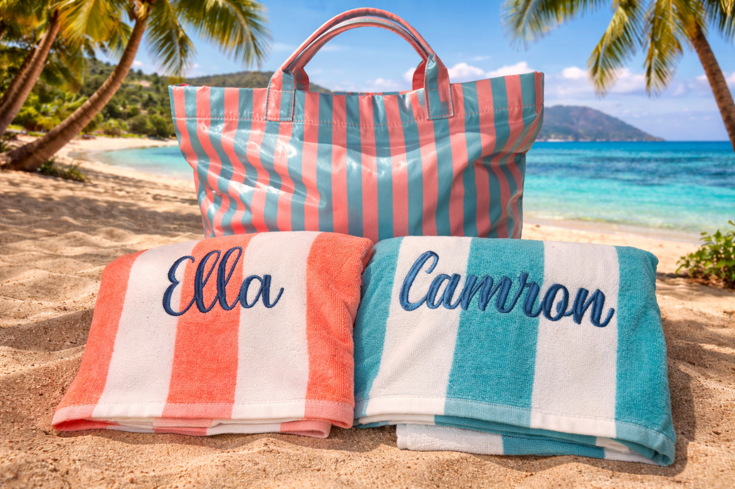 Personalized embroidered beach/pool towels