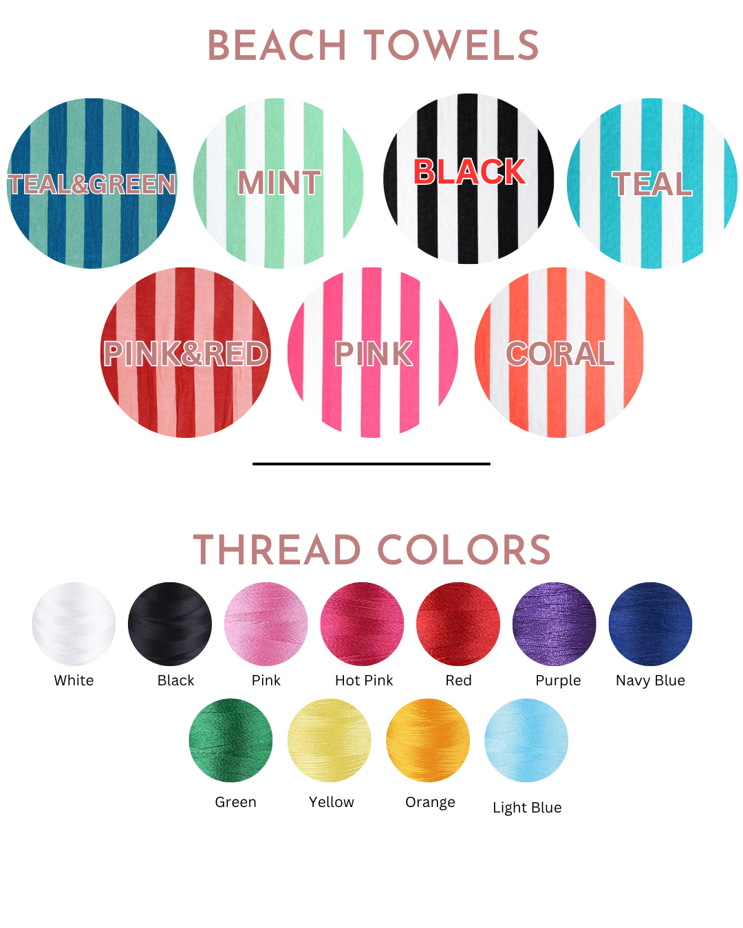 Personalized embroidered beach/pool towels